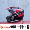 Full Face Motorcycle Helmet With Detachable Bluetooth Module ABS Shell Unisex All Season Retro Style