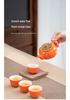 Persimmon Ruyi Ceramic Tea Set with Gift Box - Complete Ruyi Teapot Set