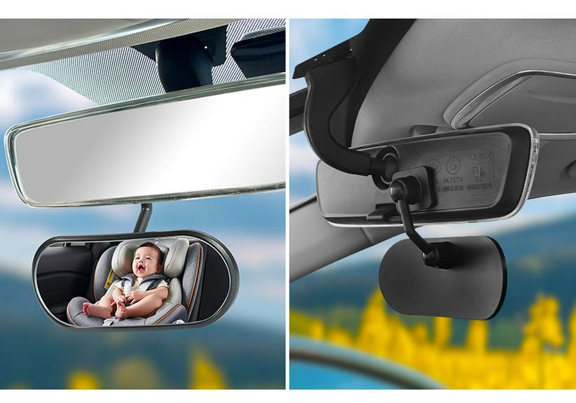 Universal Wide-Angle Rearview Mirror: In-Car Baby Observation & Reversing Mirror