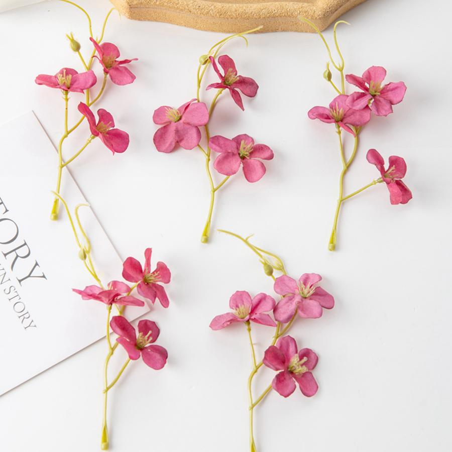 10/30Pcs Silk Artificial Flowers Plum Blossom Diy Gift Scrapbook Decor Festival Home Outdoor Garden Arch Wedding Bridal Bouquets