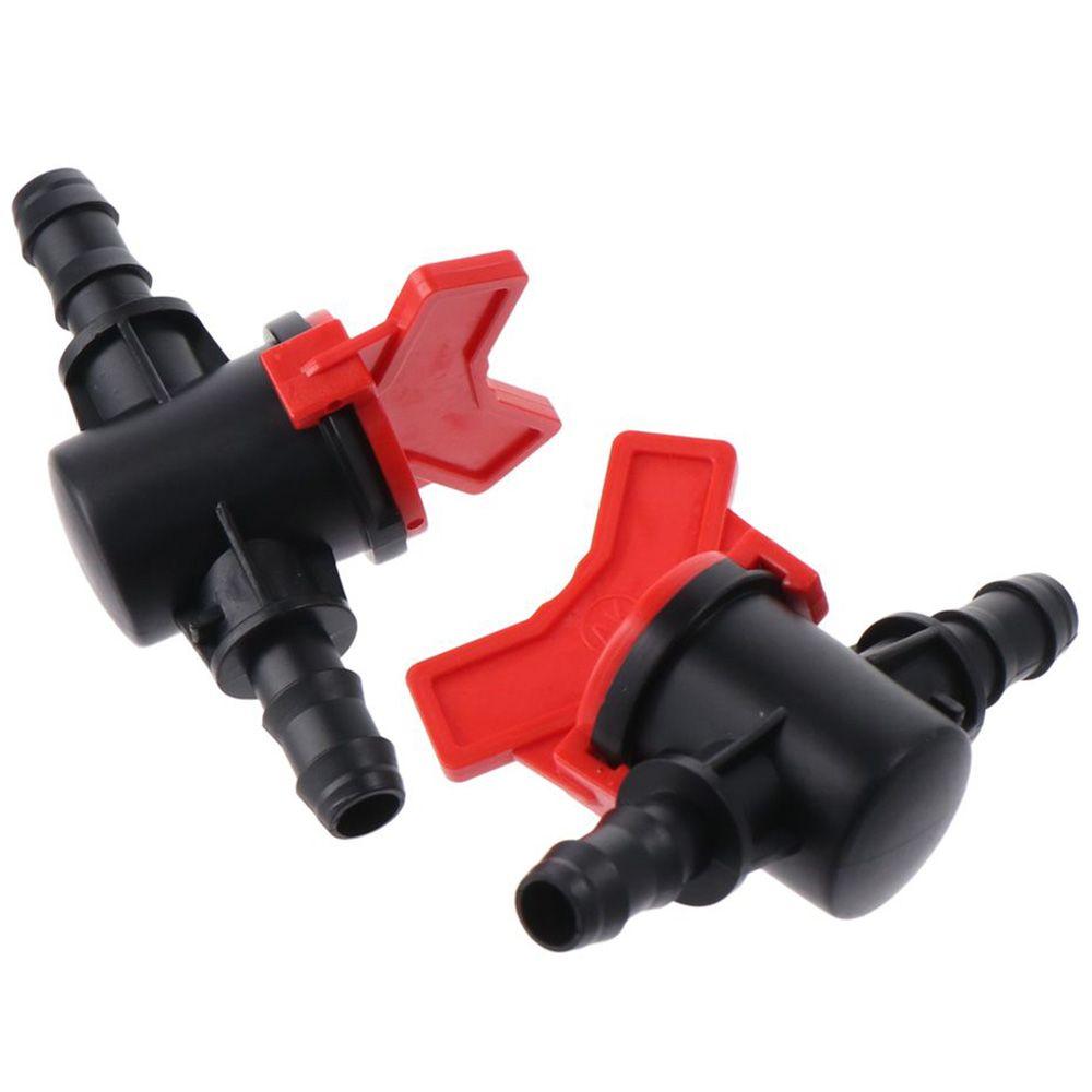 

4PCS Aquariums Plastic Barbed Ball Valve Red & Black with Hose Barb Shut-Off Switch 8mm ID Hose Valve Water,Oil,Gas Other