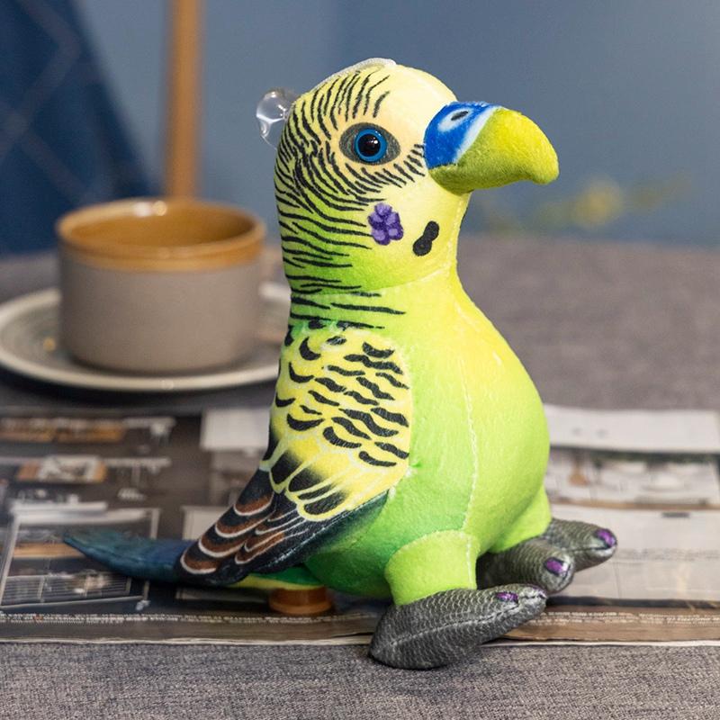 20cm Cute Simulation Parrot Plush Doll Lifelike Colorful Standing Birds Plush Toy Home Decor Birthday Gift for Boys and Girls