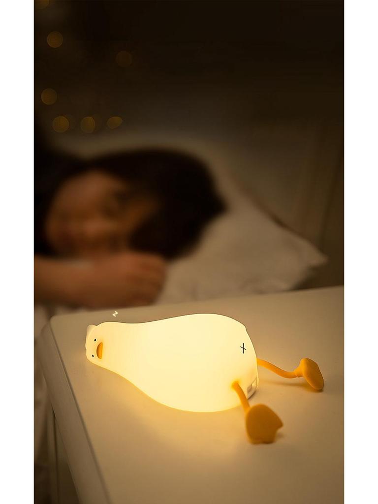 Duck Night Light: Children's Silicone Rechargeable Bedside Lamp