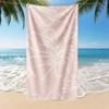 Übergroßes Rosa Botanisches Strandtuch Mikrofaser, Tragbare Reise-Fitness-Yoga-Matte, Perfektes Dankeschön für Lehrer oder Geburtstagsgeschenk