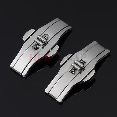 Watch Accessories Double Push Automatic Butterfly Watchband Buckle Steel Folding Clasp Metal Men Women Watch Button 4mm 5mm 6mm