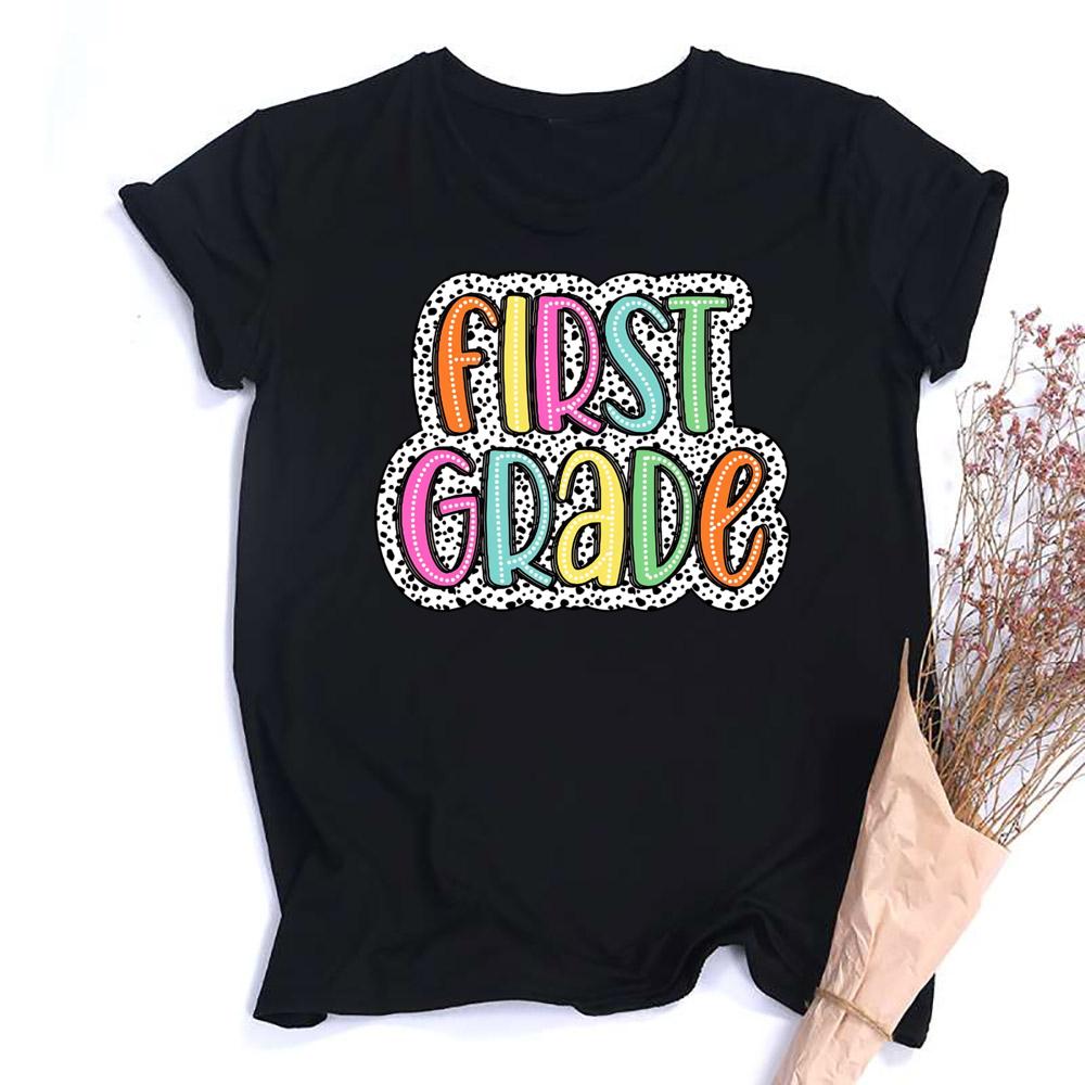 First Grade Teachers T Shirt Teachers Day Appreciation Gift Summer Casual Round Neck Top Back To School Shirt Gift for Teacher