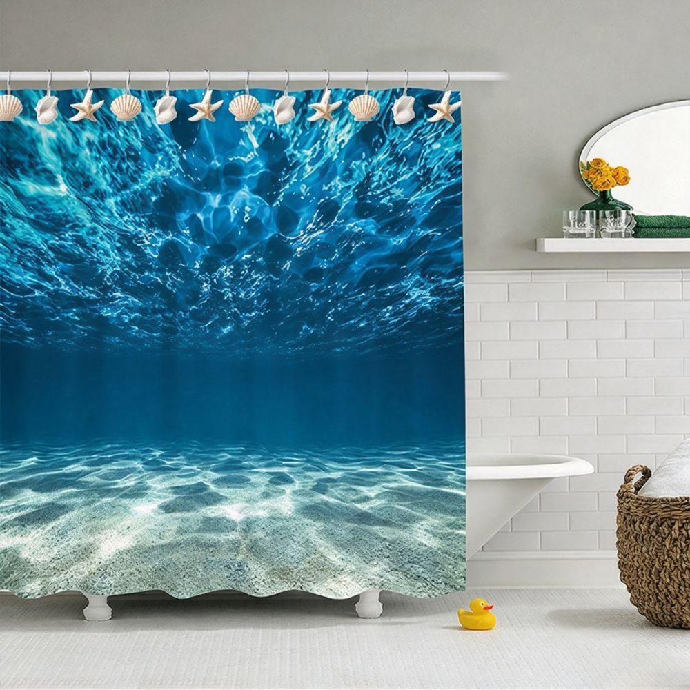 Starfish Design Shower Curtain Hooks Resin Material Starfish Shell Hooks For Living Room