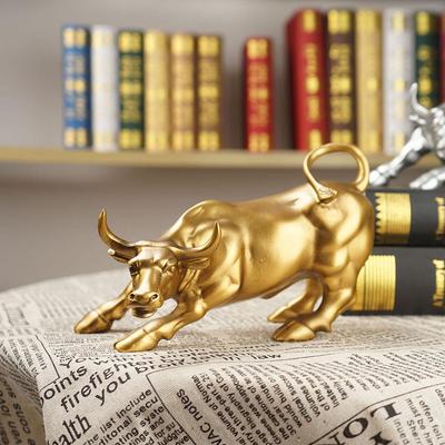 Zodiac Byk Miedziana Żywica Ozdoba do Dekoracji Biurka Feng Shui