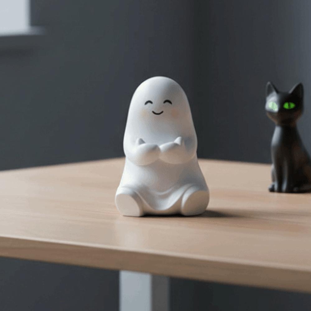 Resin Material Ghost Pen Holder Compact Size Spooky Pencil Stand Bookshelf Display