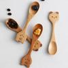 Kreativer hölzerner Cartoon-Löffel Kleiner Holzlöffel Honiglöffel Glatter hölzerner Teelöffel Kaffee Ovaler Holzlöffel