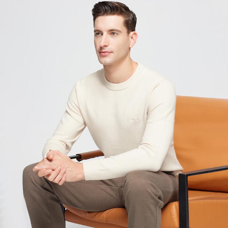 Luotz Men's Round Neck Thermal Knit Sweater