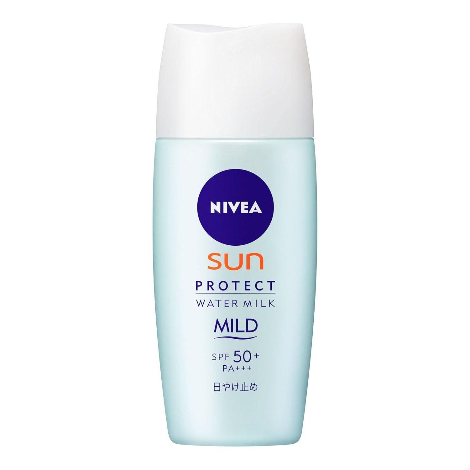 Nivea UV Protect Water Milk Mild SPF50+ 30ml free absorbers.