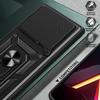 For ZTE nubia Neo 3 5G Case with Slide Camera Lid PC+TPU Kickstand Phone Cover