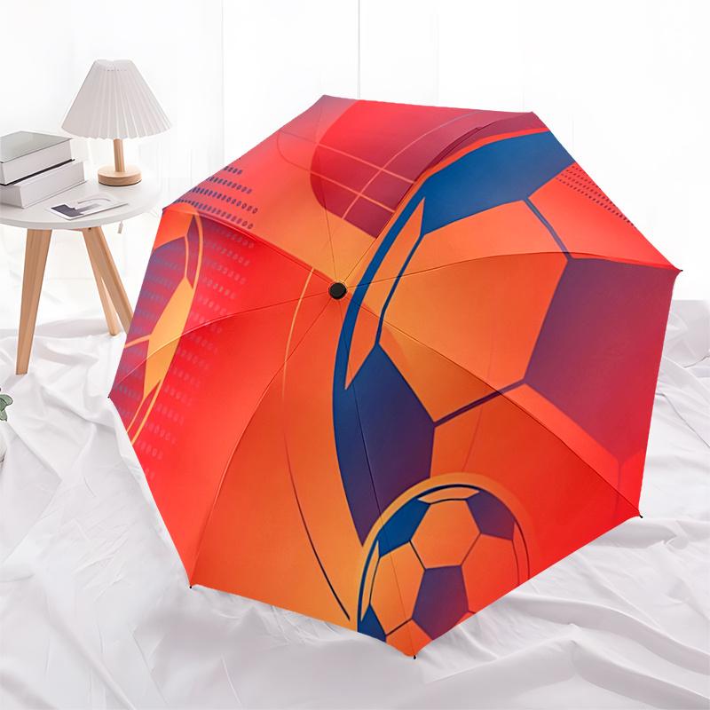 Soccer Ball-Shaped Automatic Opening/Closing Umbrella with Foldable Design, Ideal for Fans, Travelers, Daily Use, and Gifts - Solution112115