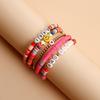 Europe and the United States hot-selling clay soft pottery letter bracelet, color red Taylor concert bracelet 1 piece set