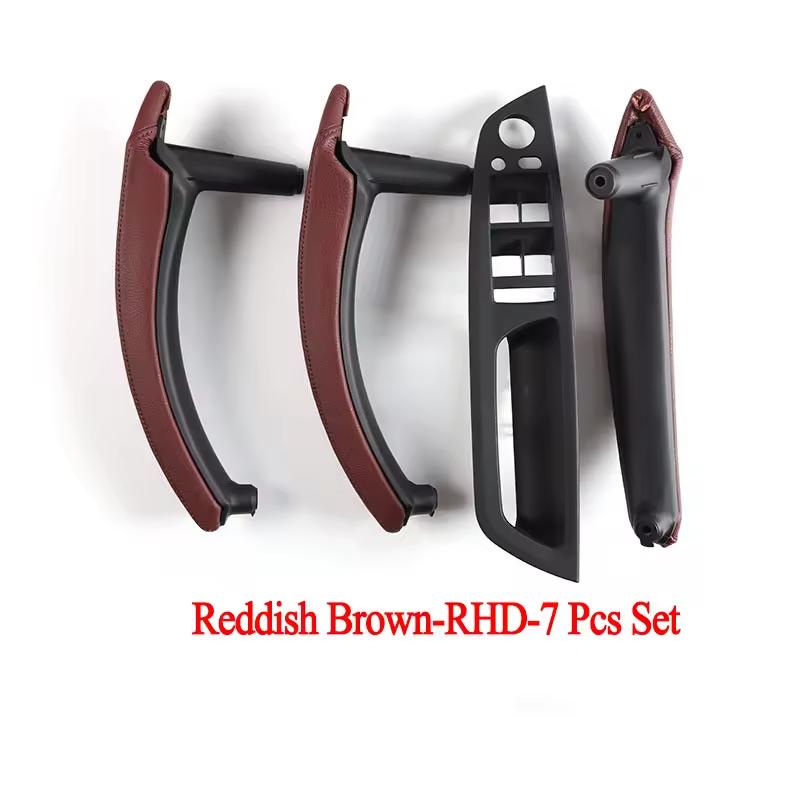 E70 E71 LHD RHD Upgraded Interior Door Handle with Leather Cover Assembly Full Set for BMW X5 X6 E70 E71 E72 2007-2014