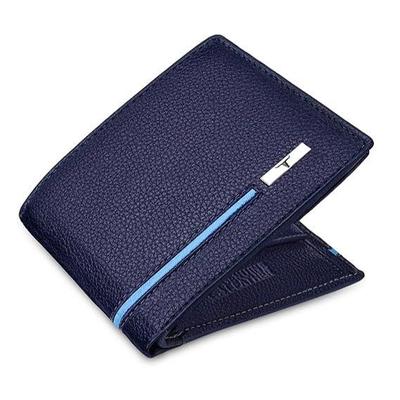 Stag Blueberry/Blue Leather Wallet for Men