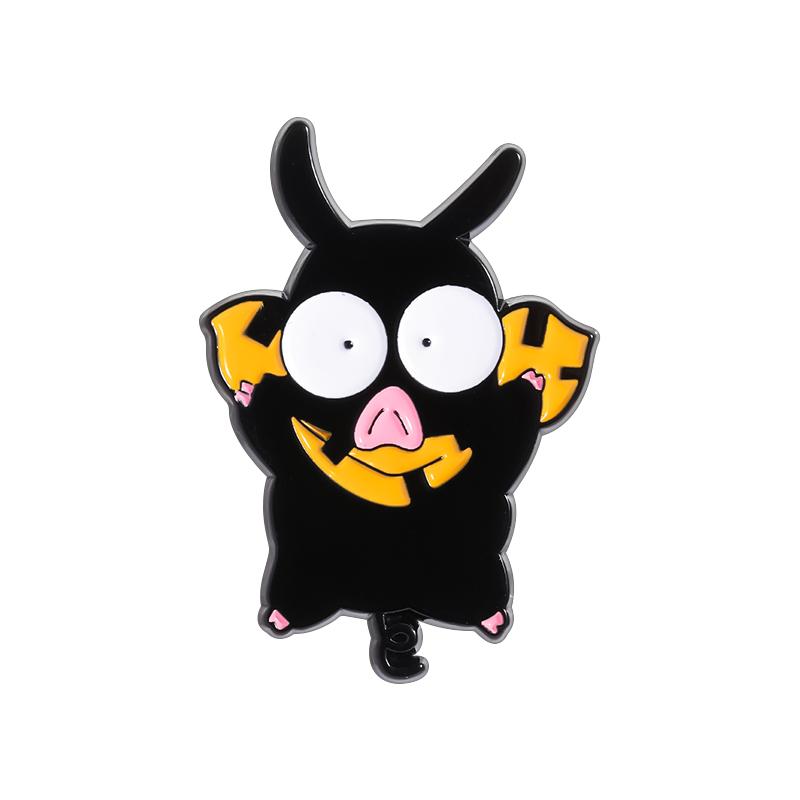 Anime Characters Enamel Pins Custom Cute Girl Pig Brooches Lapel Badges Clothes Funny Jewelry Gift for Kids Friends
