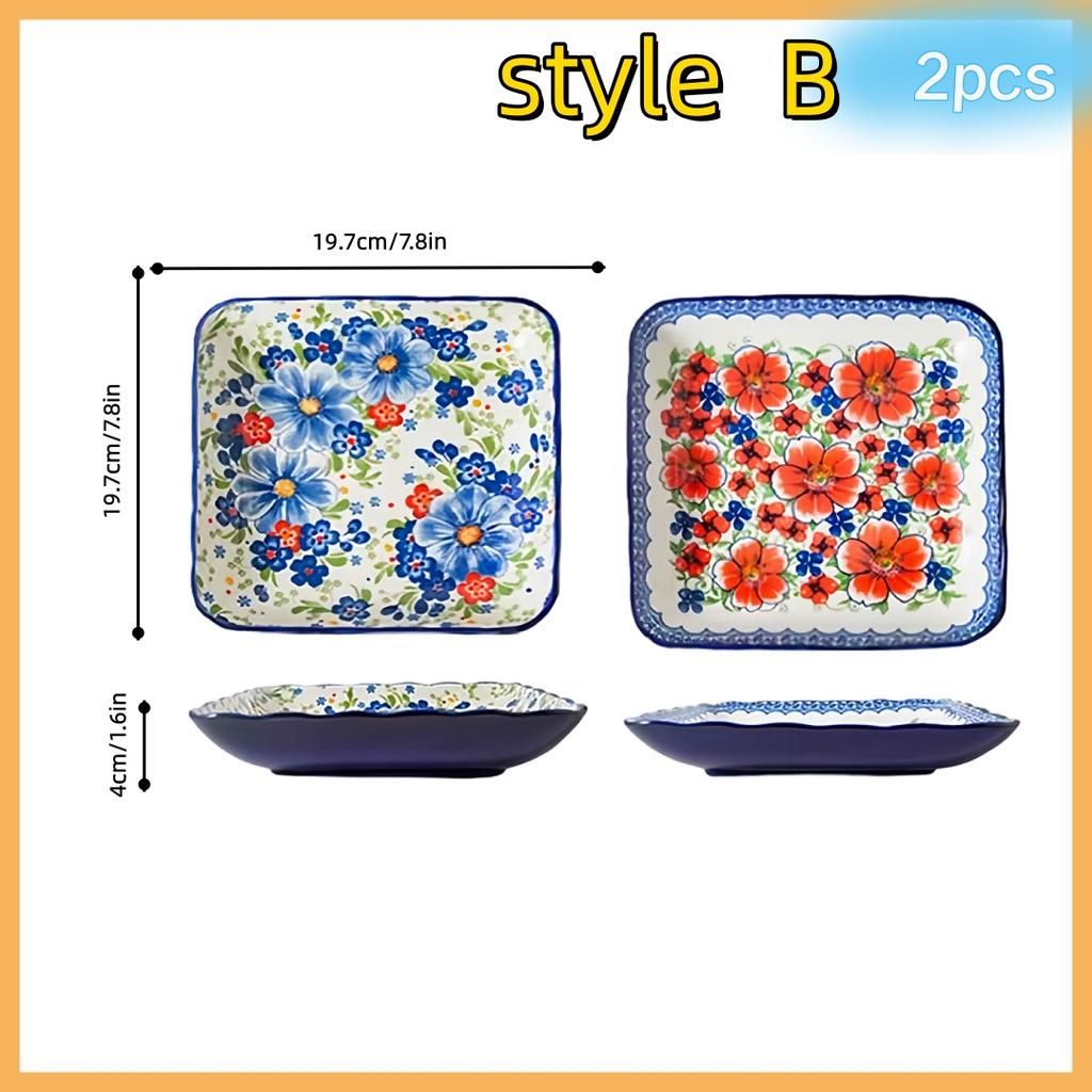 Keramický talíř v polském stylu domov vintage hluboký talíř snídaňový talíř přípravný talíř vysoká hodnota talíř na steak talíř na ovoce unikátní