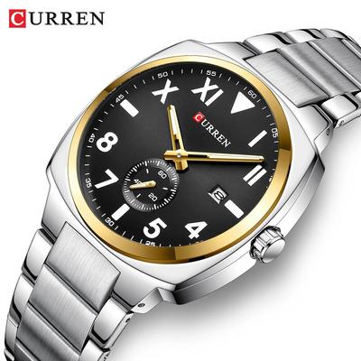 Curren 8472 Men's Quartz Calendar Steel Strap Watch - Business & Sports Style