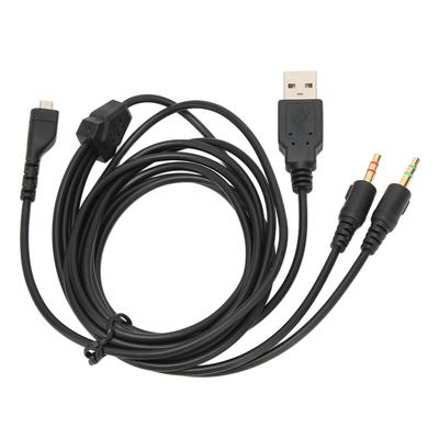 Fone de ouvido o Cabo USB e 3.5mm o Cabo Jack com Iluminação para SteelSeries Arctis