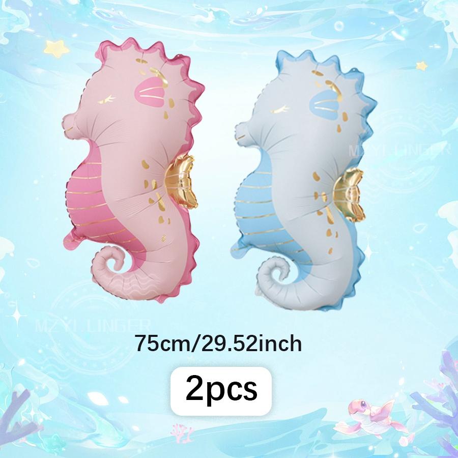 Cartoon Seahorse Shark Balloon Jellyfish Starfish Foil Balloon Ocean Theme Birthday Party Decoration Baby Shower Supplies