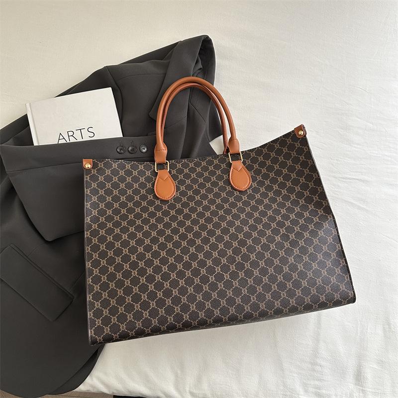 

Большая вместительная женская сумка 2025 года, супер популярная модная портативная сумка через плечо, повседневная универсальная сумка для покупок