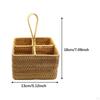 Utensil Holder Condiment Organizer Container Basket with 4 Compartments Tableware Storage