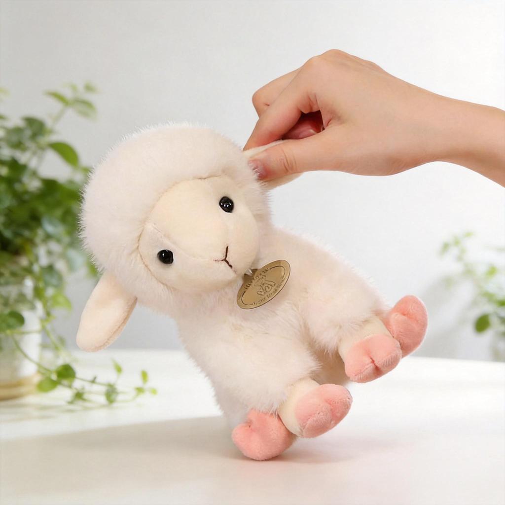 111723Cm Realistic Cloud Sheep Plush Toy Soft Stuffed Lamb Pillow Doll Backpack Pendant Decor Boys Girls Kids Birthday Present