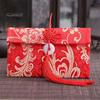 Faux Silk Red Envelope Chinese Wedding Red Pocket Lucky Money Hongbao Card Cash Envelope with Chinese Knot for New Year Spring Festival Wedding