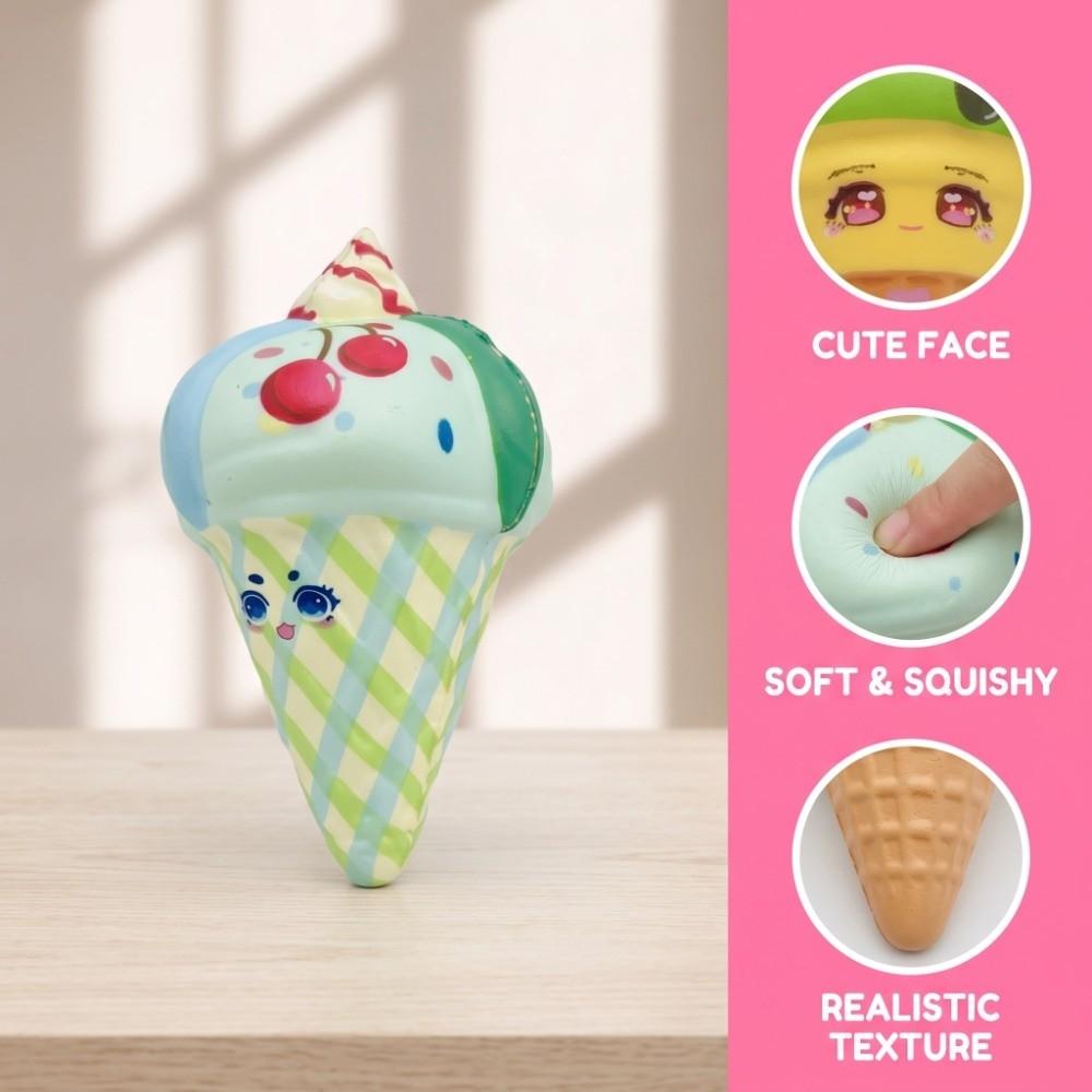 Realistic Ice Cream Squeeze Toy Cute Fidget Toys Quiet Toy Decompression Gadget  Stress Relaxation