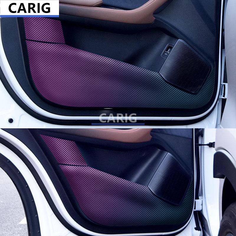 For BYD SONG PLUS 20-21 Door Anti-kick Sticker Modified Carbon Fiber Pattern Interior Car Film Accessories Modification