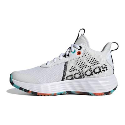 Own The Game 2.0 Durable Non-Slip Mid-Top Basketball Shoes Kids Sneakers White Black H01556