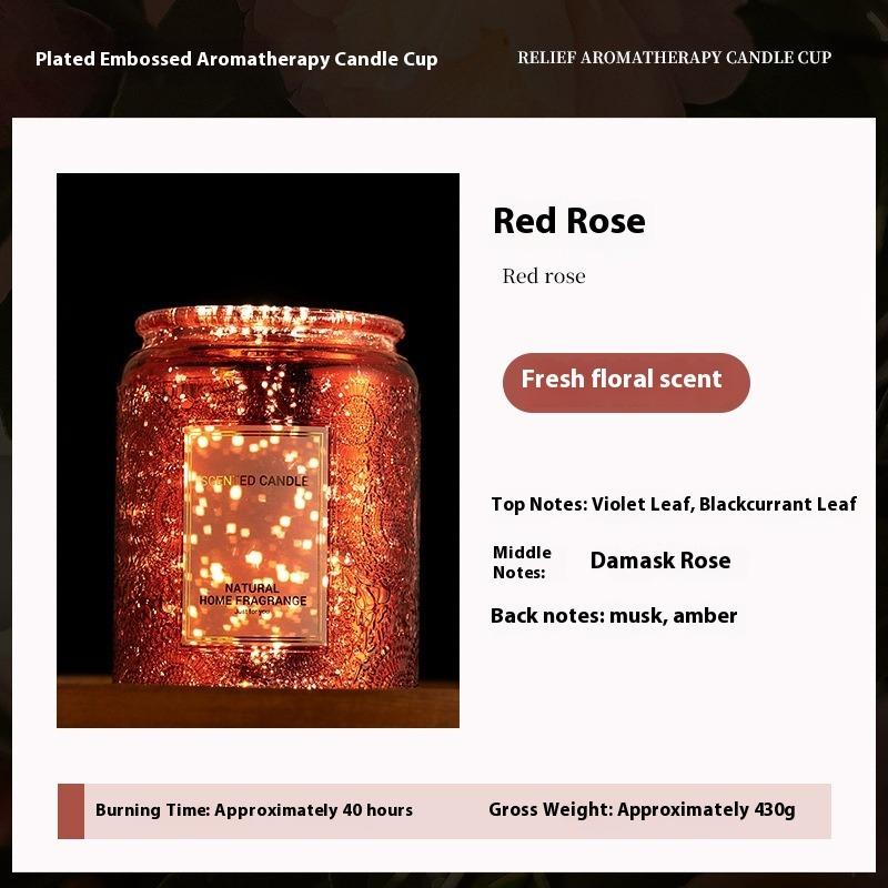 Scented Candles Sunflower Relief Modeling High-end Gifts Home Bedroom Ornaments Lasting Fragrance