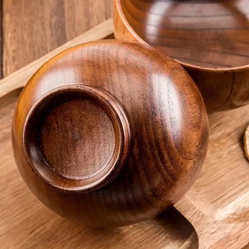 Kitchen Soup Bowls, Salad Bowls, Food Containers, Natural Wooden Bowls, Children'S Large Tableware Bowls, Wooden Utensils