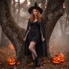 Halloween Cape and Hat Set Costume Accessory for Role Play Party