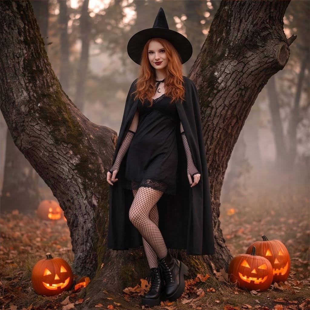 Halloween Cape and Hat Set Costume Accessory for Role Play Party