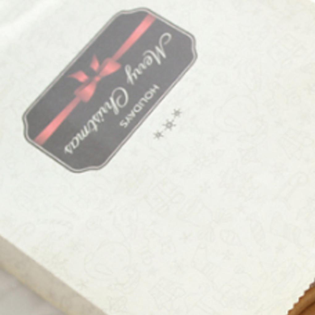 4Pcs Kraft Paper Retro Atmosphere Cute Candy Baking Christmas Gift Paper Bag