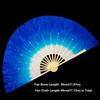 30cm Bamboo Chinese Short Bellydance Fan 5 Colors 10 Styles Bamboo Fans 15cm Half Circle Silk Hand Dye Adults Fan
