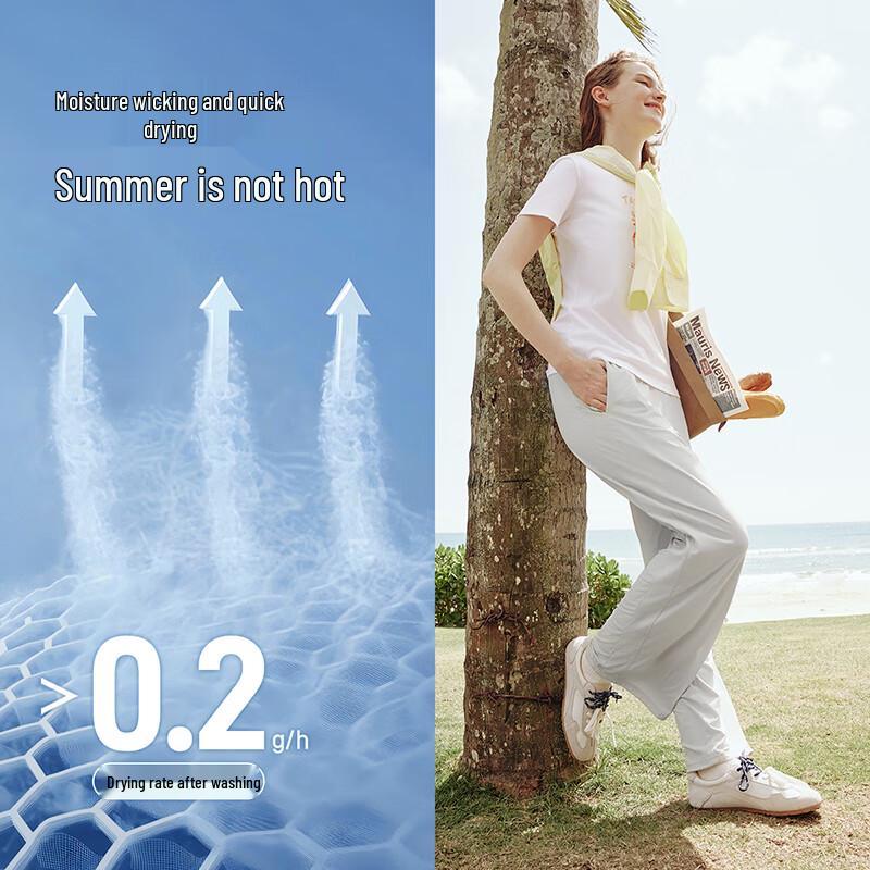 Tanbol Women's Sun-Protective Cool-Feel Quick-Dry Wide-Leg Casual Pants