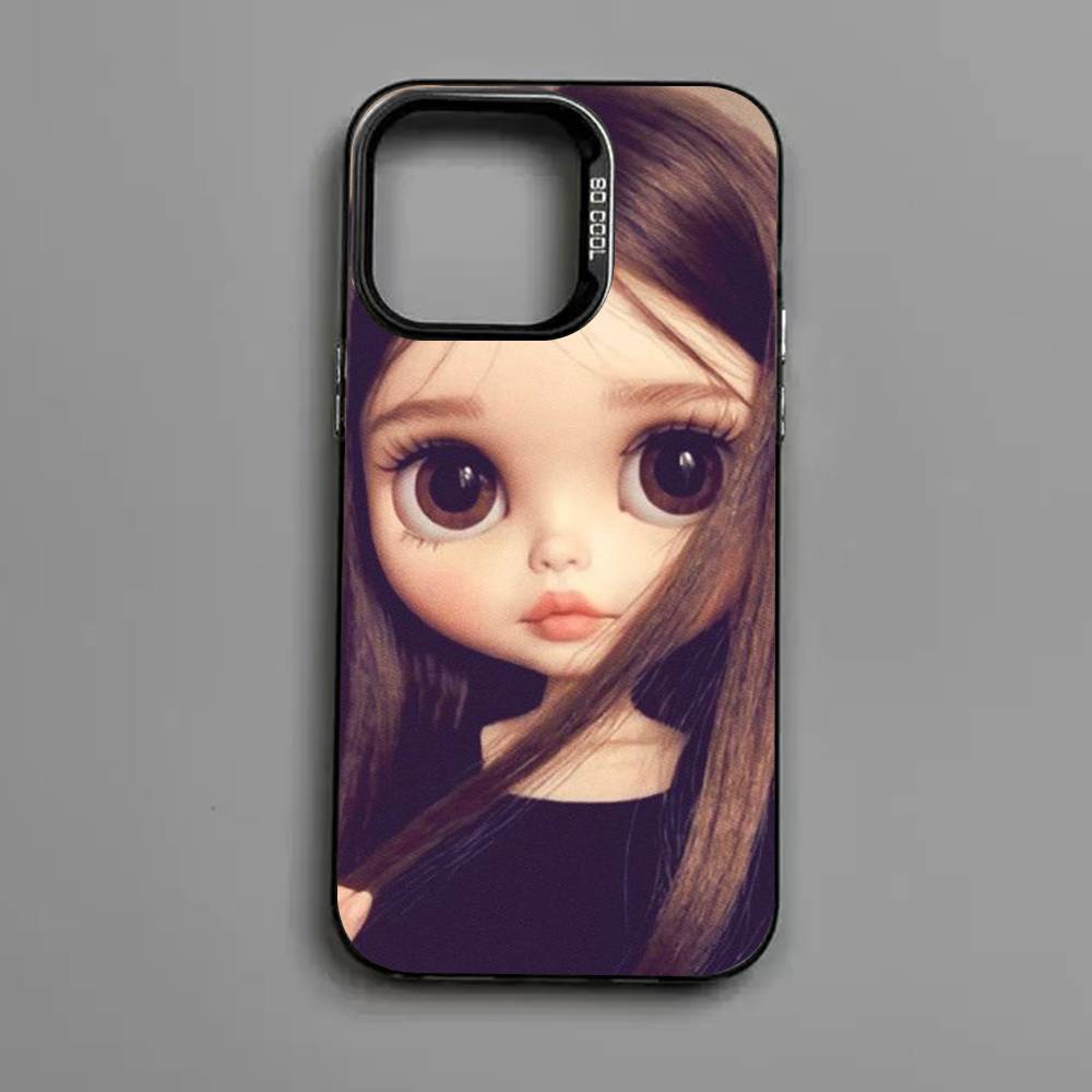 Dark Cute Girl Doll Phone Case For IPhone 17 16 15 14 13 Pro 12 11 Pro Max PLUS Color Back Cover