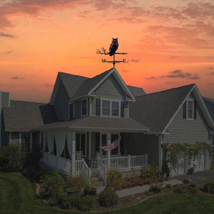 Retro Farm Scene Garden Stake Weathervane Professional Measuring Tools Patio