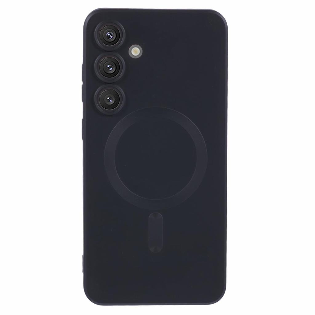For Samsung Galaxy S24+ Case with Lens Film Compatible with MagSafe Rubberized TPU Phone Cover