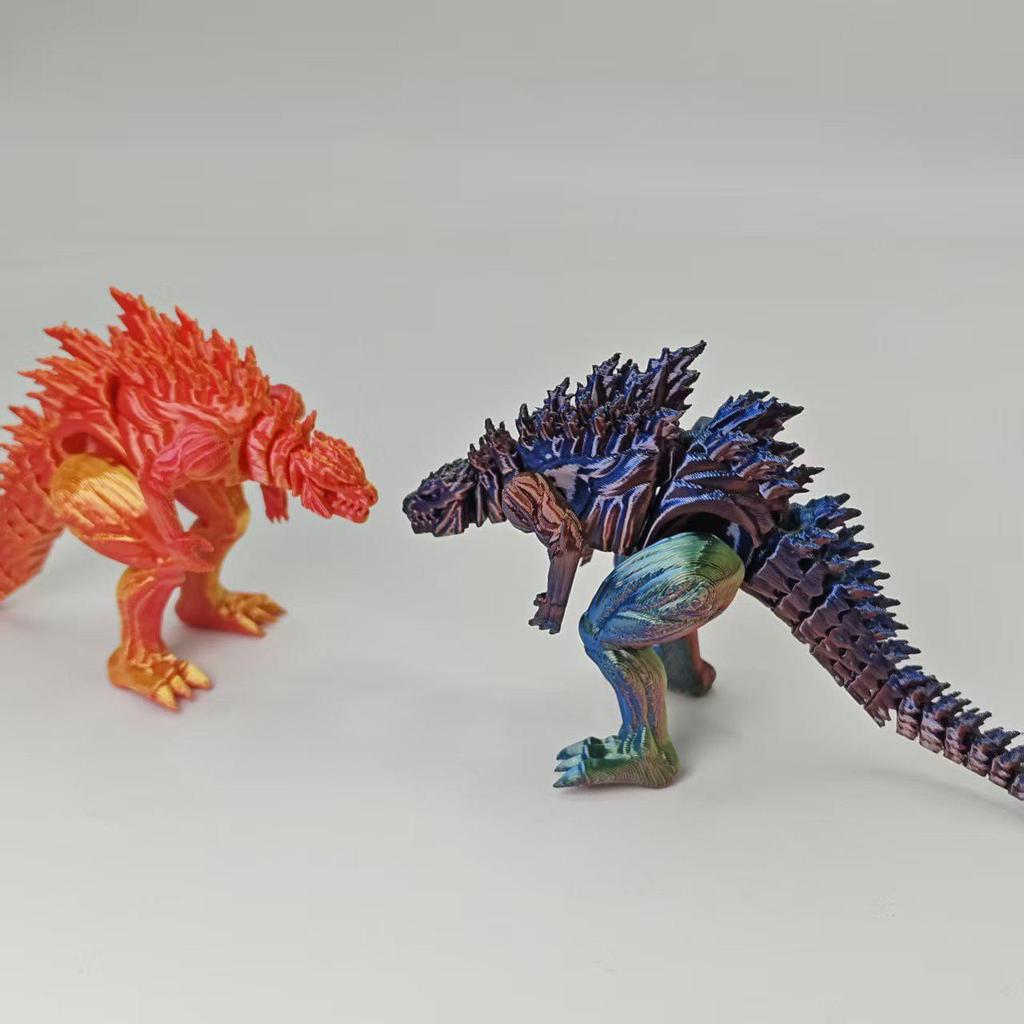 3D Printed Movable Godzilla Dinosaur Model - Creative Toy Gift for Boys
