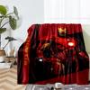 Iron Man Theme Printed Blanket - Perfect for Couch, Bed, Travel & Outdoor Use | Machine Washable, Cozy & Durable.