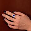 Gica Gema 925 Sterling Silver Created Sapphire Zircons Gemstone Rings For Women Sparkling Wedding Fine Jewelry
