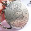 2/3/5Pcs Sun Moon Keychain English Perpetual Calendar Pendant Keyring Retro Design Multi-purpose Accessory