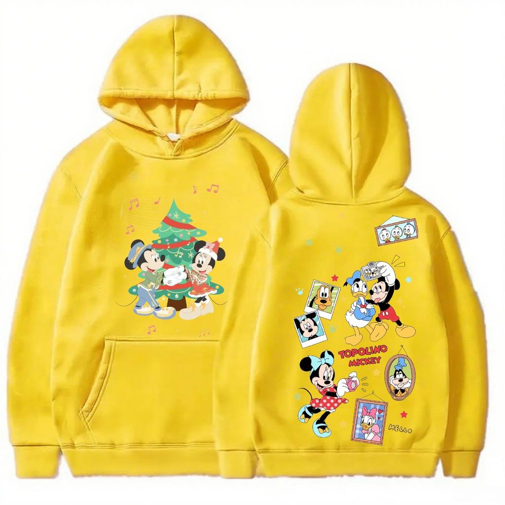 Disney Mickey Christmas Parent-child Set Children's Adult Hoodie Available In Multiple Colors for Autumn and Winter Hoodies