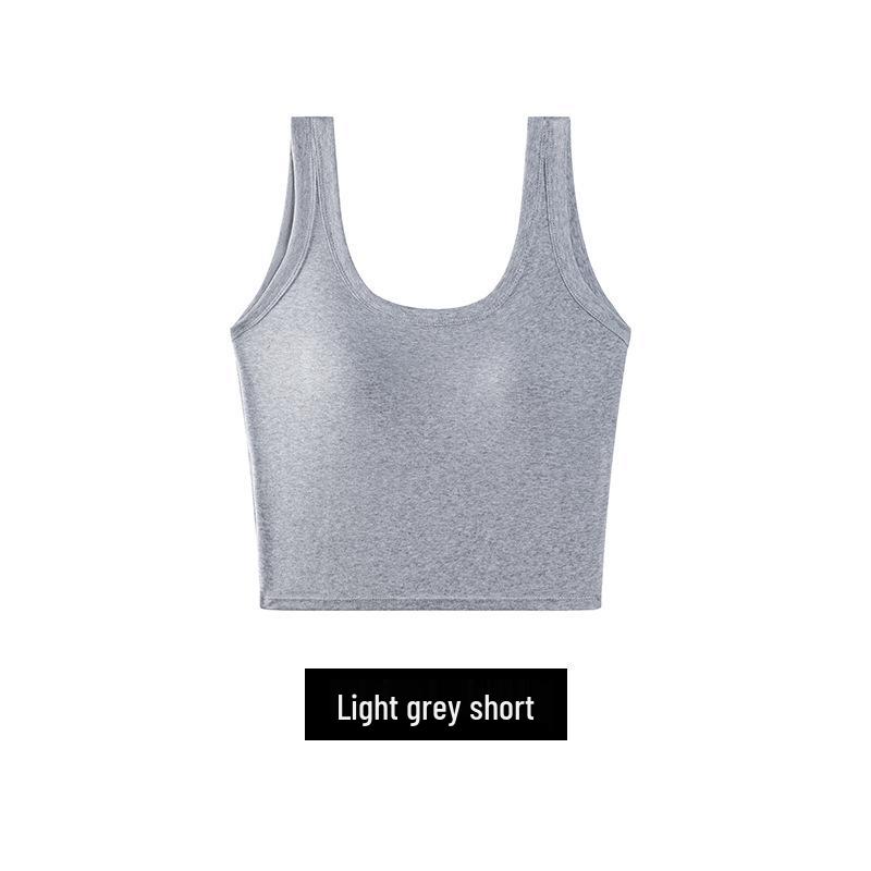 

Женская майка из чистого хлопка: Широкие плечи, защита от просвечивания, стройнящий эффект, с фиксированными нагрудными вкладышами и боковой маскировкой жира. M (80-110 jin)