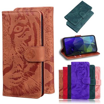 Tiger Leather Phone Case For Iphone X Xs Xr 11 12 Pro Max 6 6s 7 8 Plus Se 2020 2 Mini Soft Tpu Wallet Flip Back Cover Skin Feel